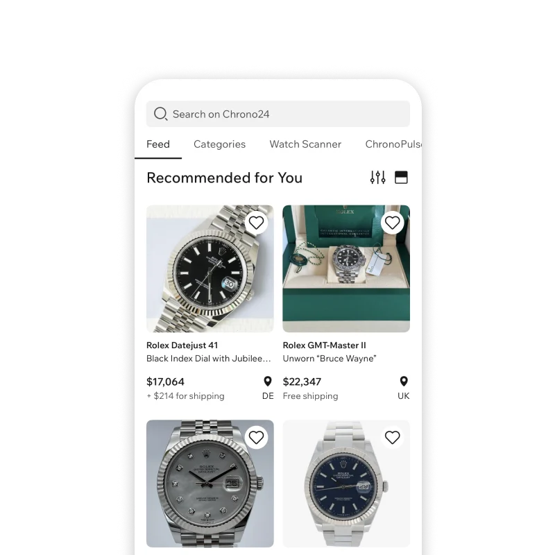 Chrono24 App – Personalized Feed