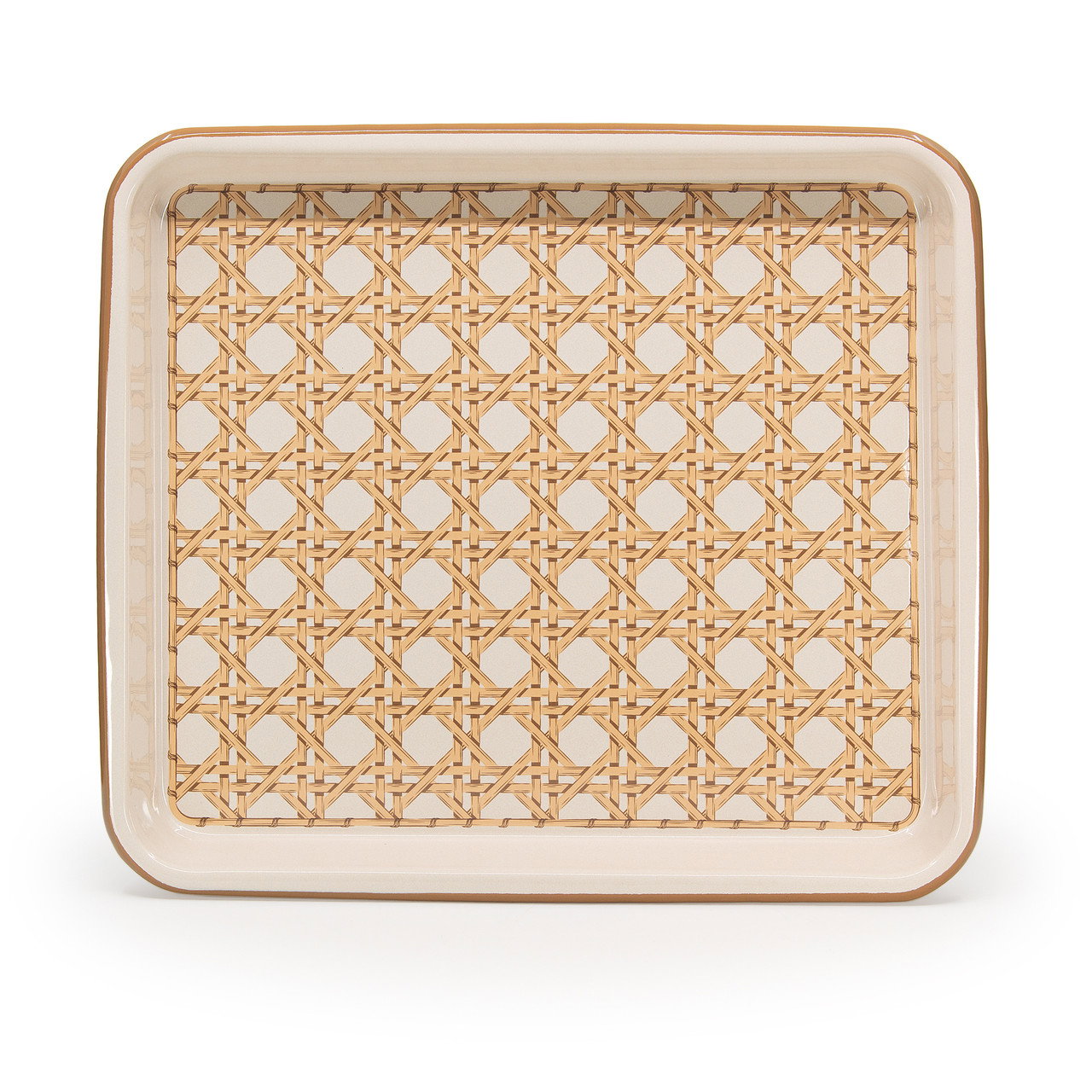 Image of Domino x CCH Wicker Medium Rectangle Tray