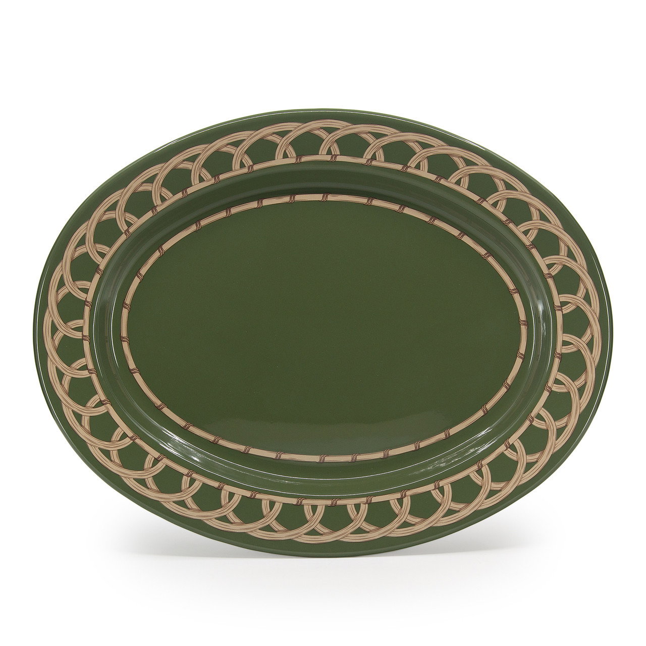 Image of Domino x CCH Wicker Small 14 inch Oval Tray