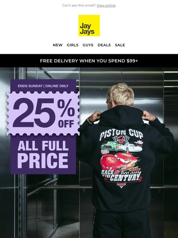 25% OFF ENDS TONIGHT