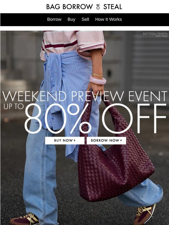 Weekend Preview Event…Up to 80% OFF! Starts Now!