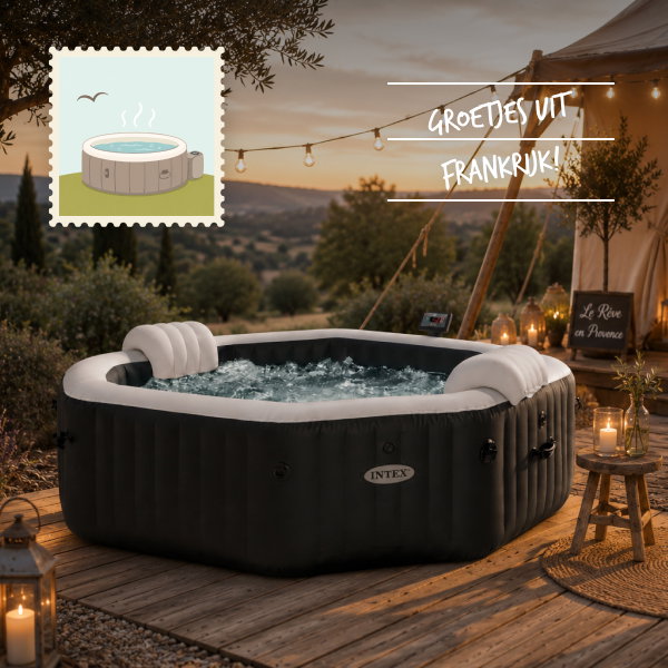 Naar de <mark>glamping in Frankrijk</mark> met je opblaasbare spa