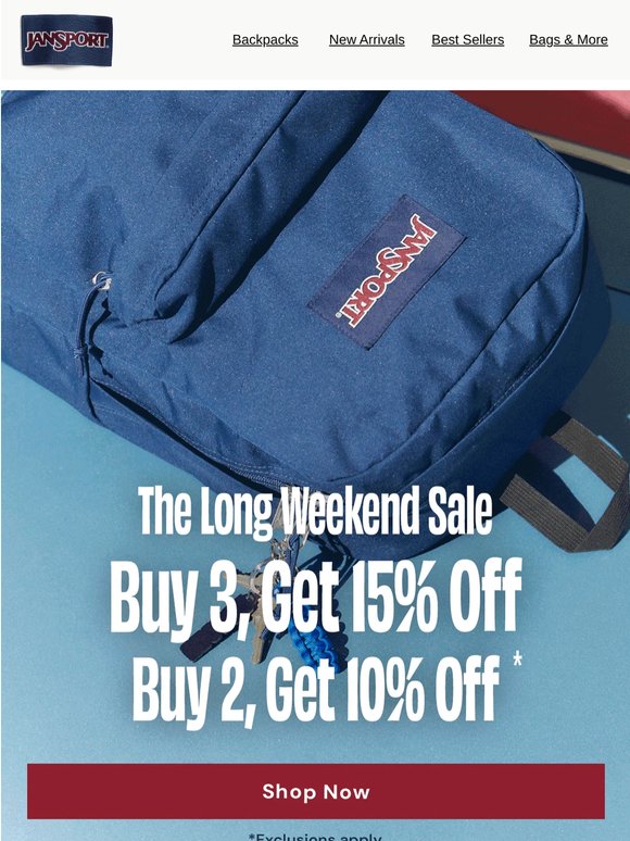 Starting Now: The Long Weekend Sale!