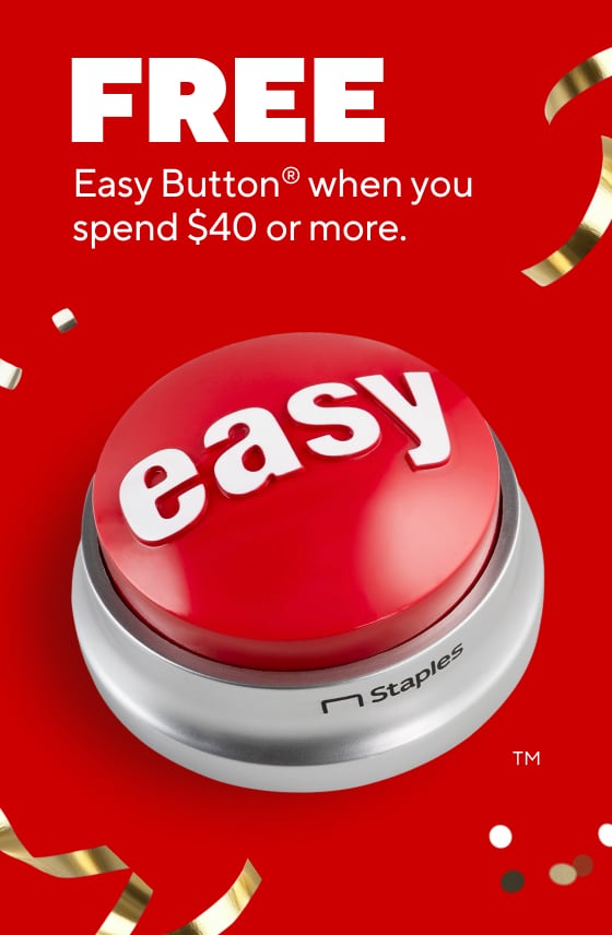 FREE Easy Button when you spending $40 or more
40% back in points on all passport and visa photos
Up to 40% off select office supplies
$79.99 Emerge Vector gaming chair