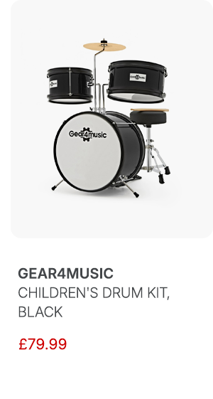 Gear4music Children's Drum Kit, Black