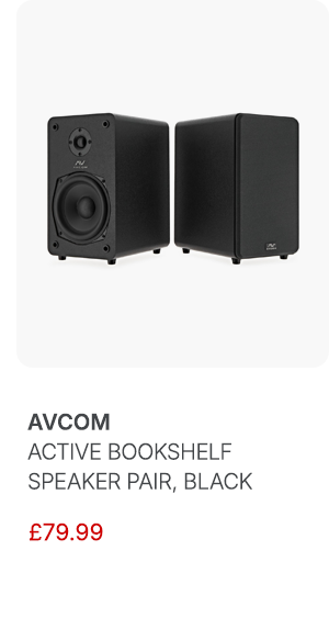 AVCOM Active Bookshelf Speaker Pair, Black