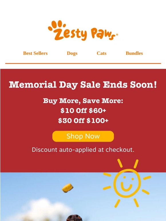 😎 Ends soon! Our Memorial Day Sale is almost over ❤️💙