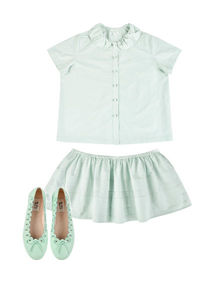 Esme Button Shirt - Mint