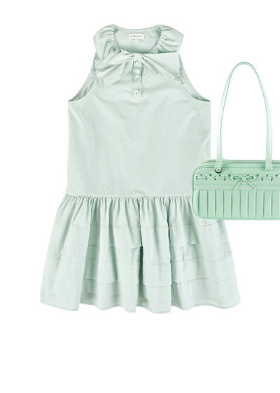 Sail Collar Dress - Mint