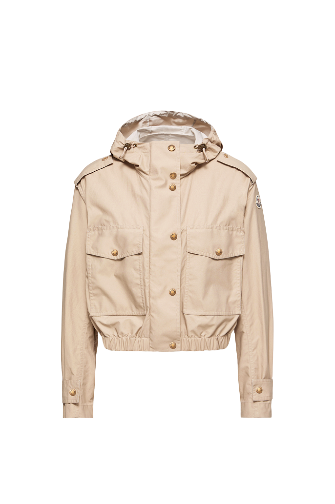 Carex Hooded Cotton Blend Poplin Jacket