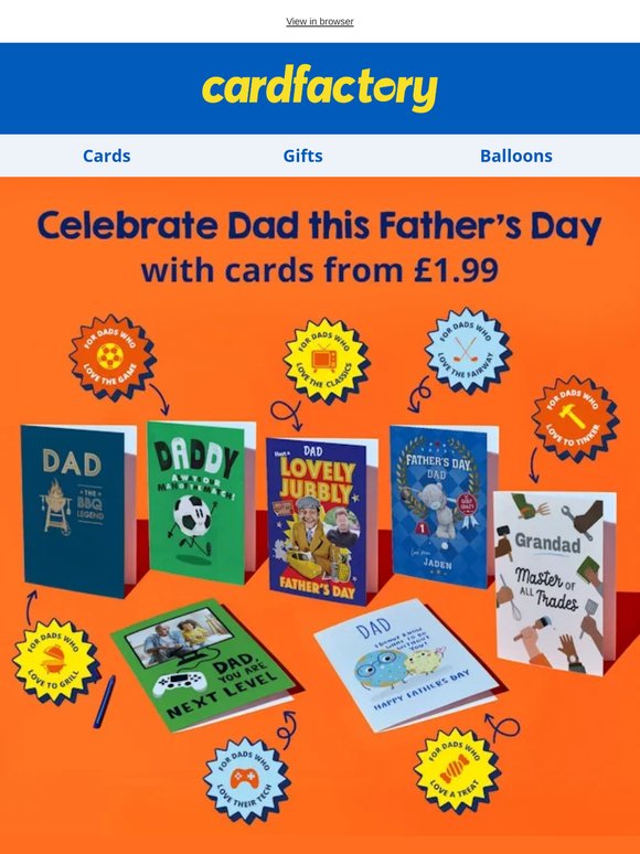 Personalise the perfect card for dad!