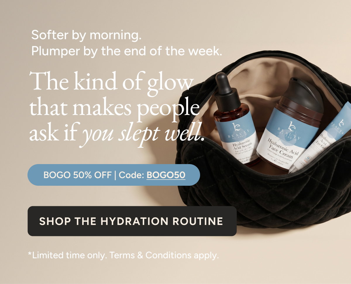 Softer by morning. Plumper by the end of the week. The kind of glow that makes people ask if you slept well. Shop the hydration routine.
