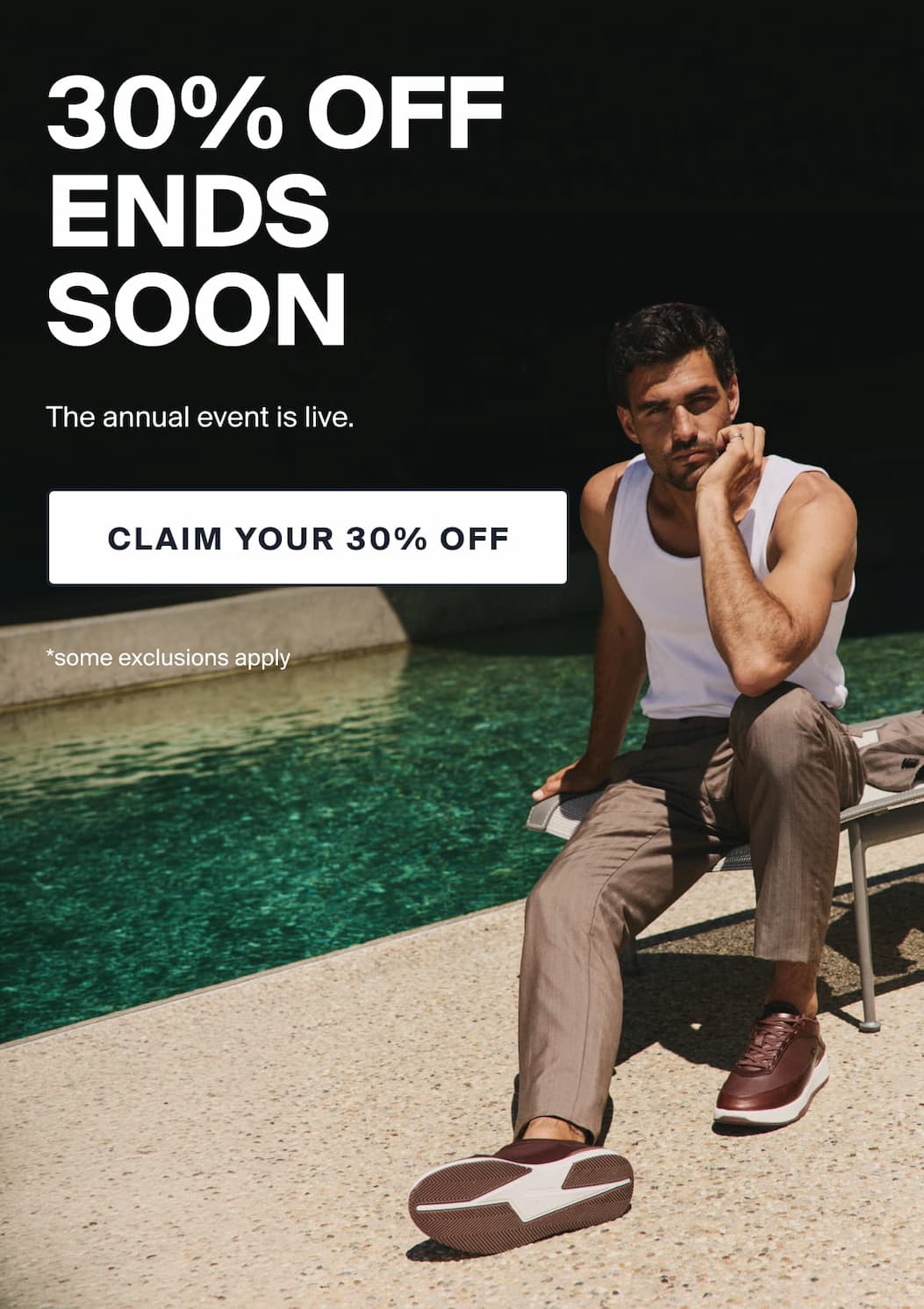 30% OFF ENDS SOON | The annual event is live. | CLAIM YOUR 30% OFF |  *some exclusions apply