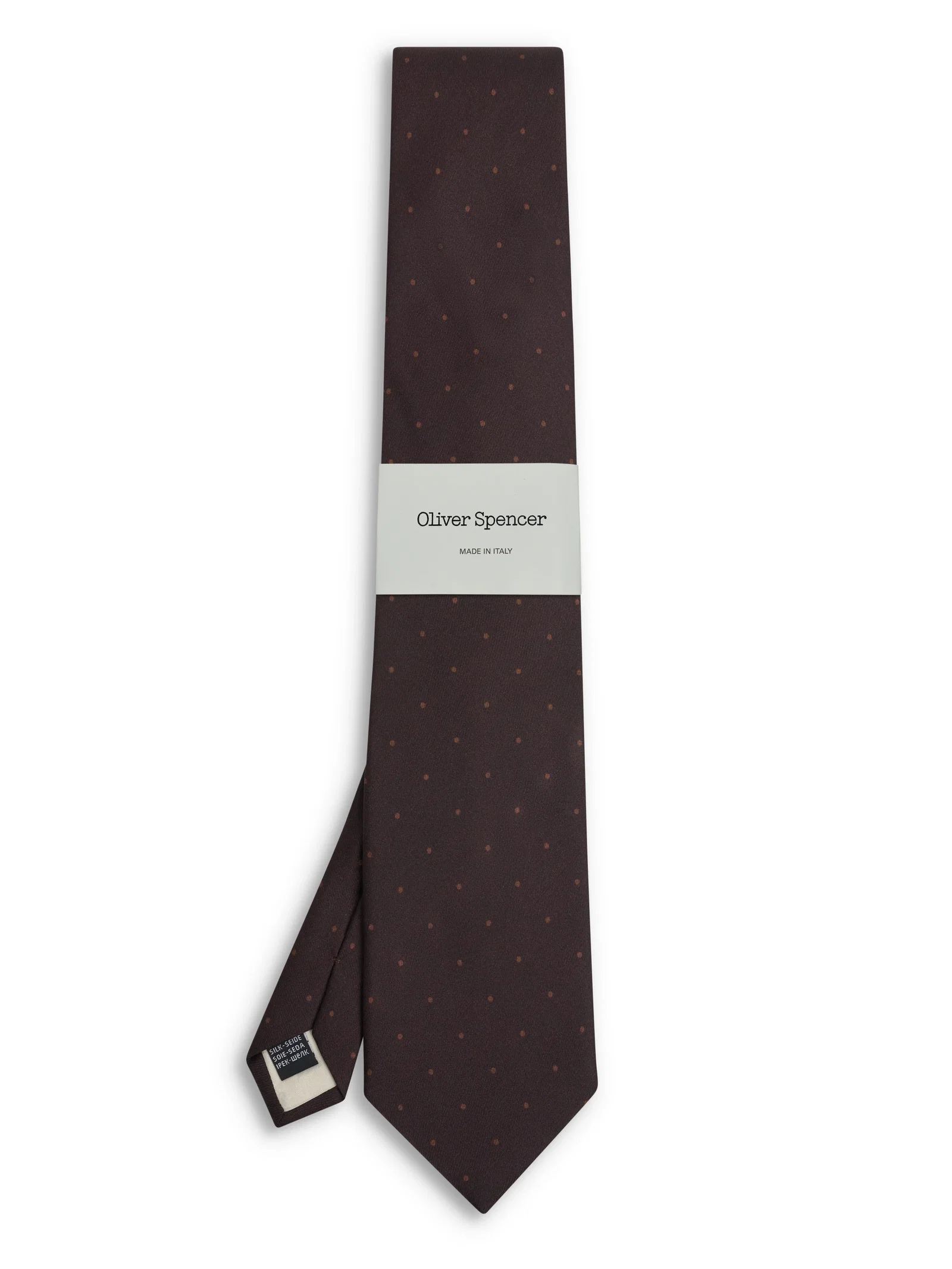 Image of Tie Spot Chocolate Brown
