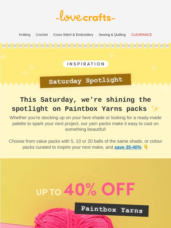 Saturday Spotlight ✨ 40% Off Paintbox Yarns Packs️