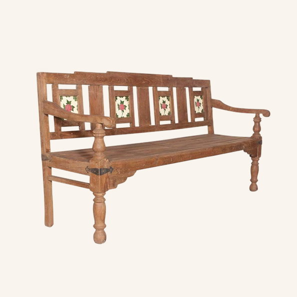 Antique Train Station Bench, 1930s
