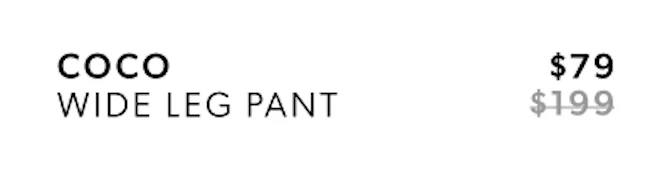 Coco Wide Leg Pant