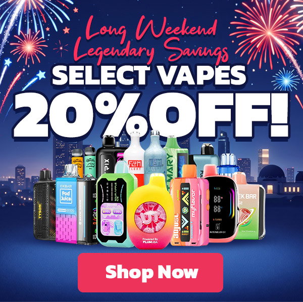 20% OFF 🇺🇸 Long Weekend. Legendary Savings!