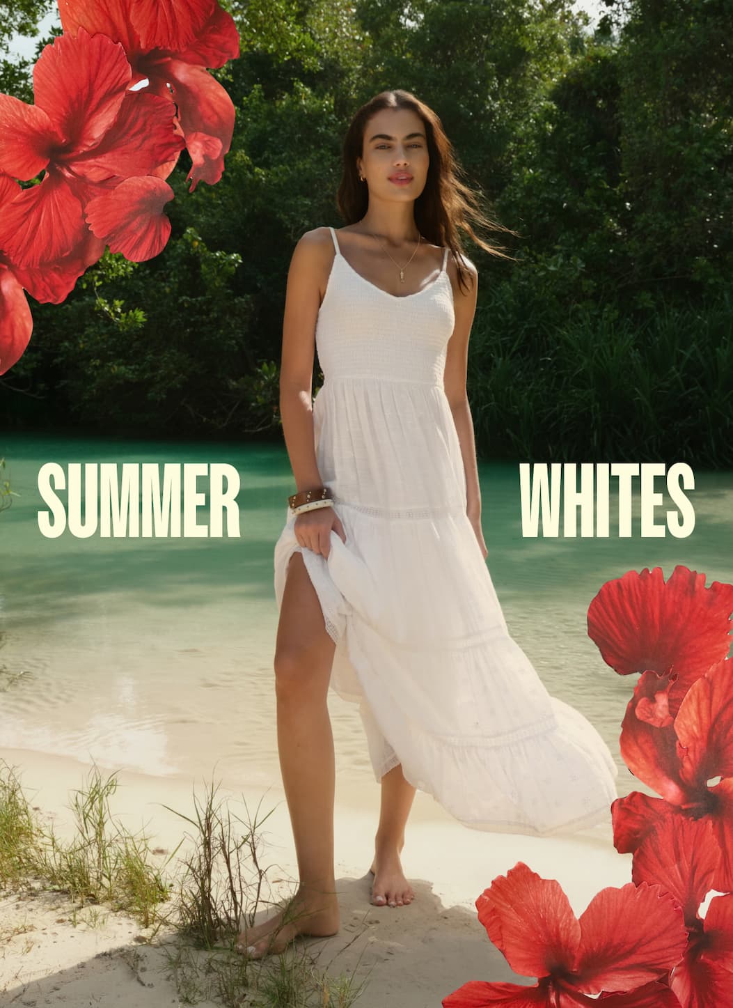 Summer Whites | There’s something so satisfying about an all-white outfit this time of year. From matching sets to airy dresses, it just feels effortless. | Shop Now