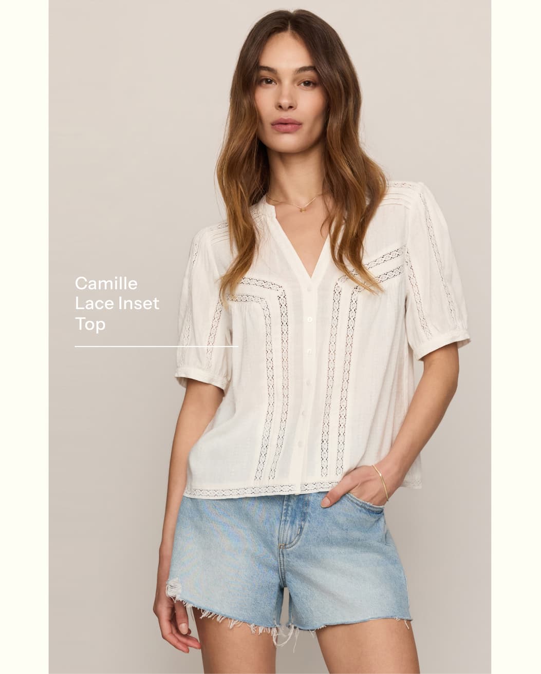 Camille Lace Inset Top