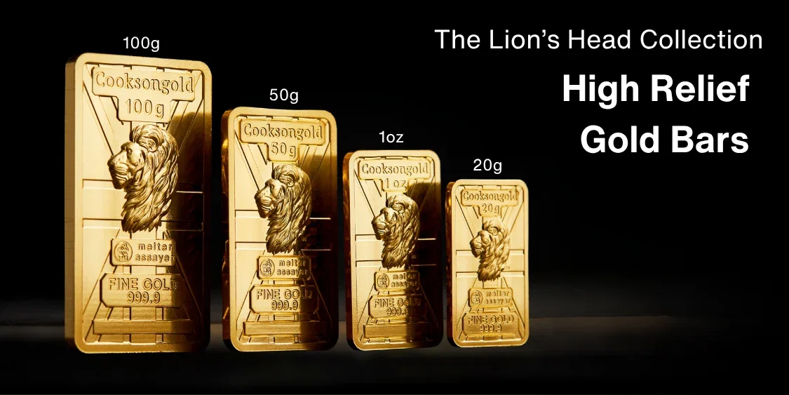 The Lion's Head Collection: High Relief Gold Bars