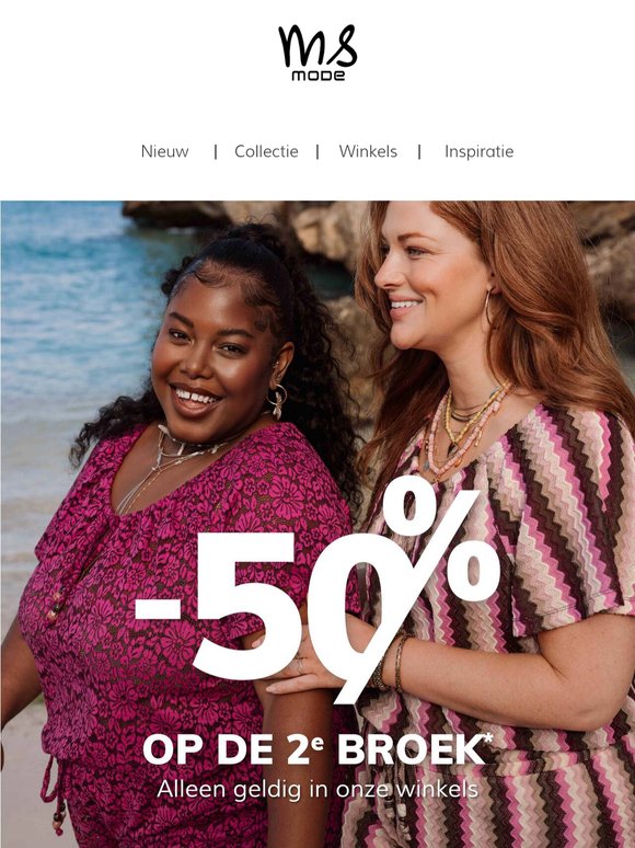 50% korting op je 2e broek | Exclusief in onze winkels ☀️
