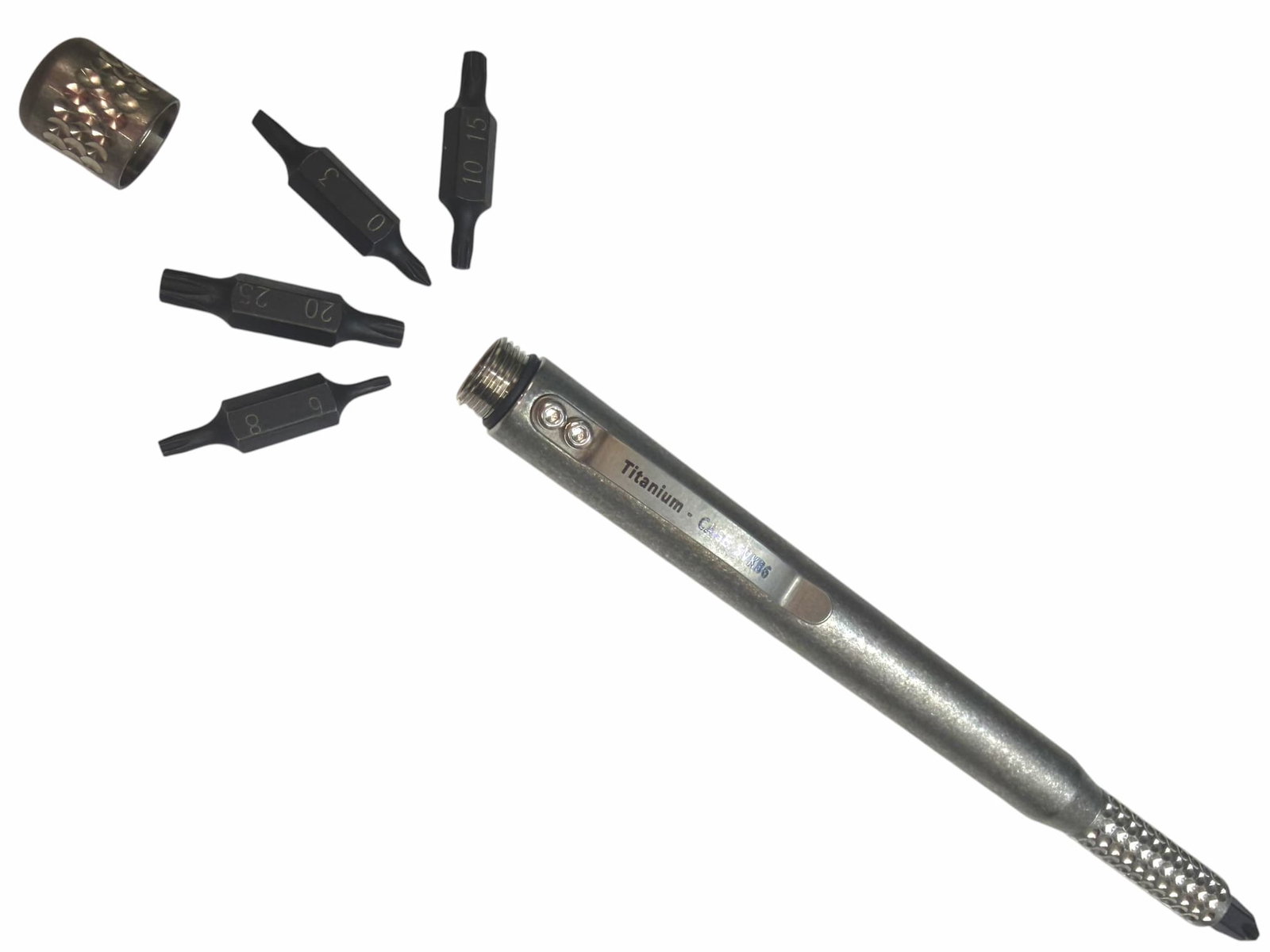 XXL Dual Sided 1/4 Inch Pen Driver Titanium by Maratac