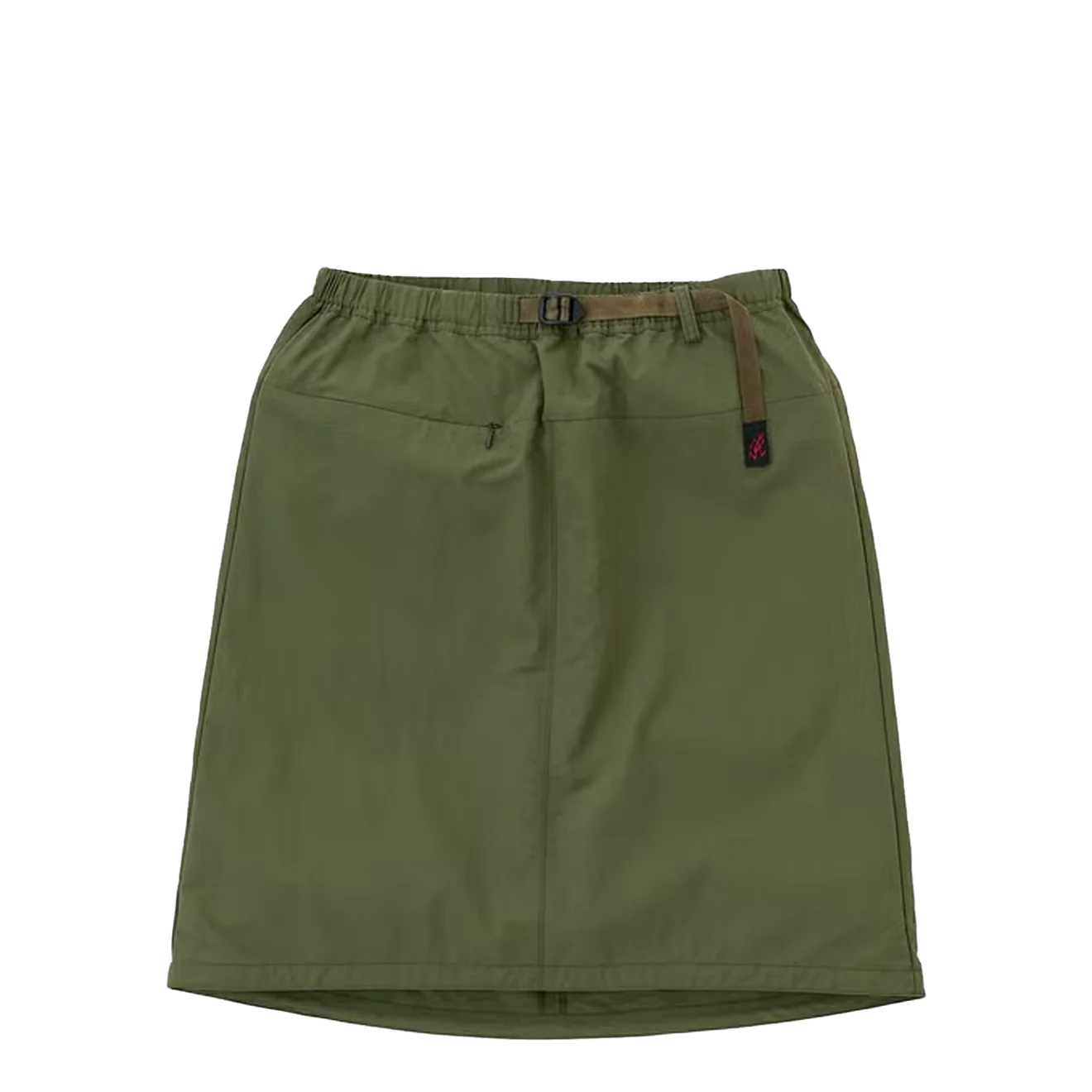 Image of Gramicci Womens Nylon Packable Midi Skirt Olive