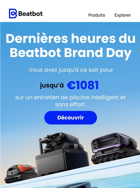 Dernières heures du Beatbot Brand Day — Économisez jusqu’à 1 081 € !