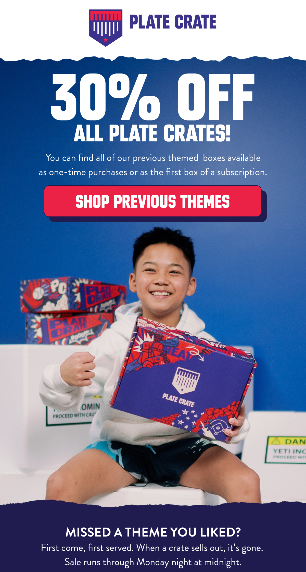 30% off all past plate crates!