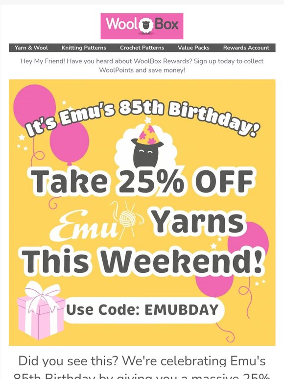 Take 25% OFF Emu! 🎉