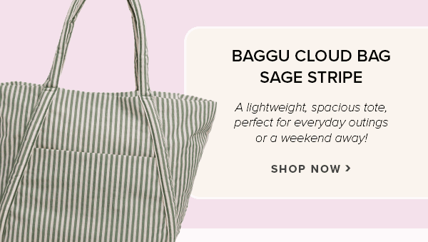 BAGGU Cloud Bag Sage Stripe