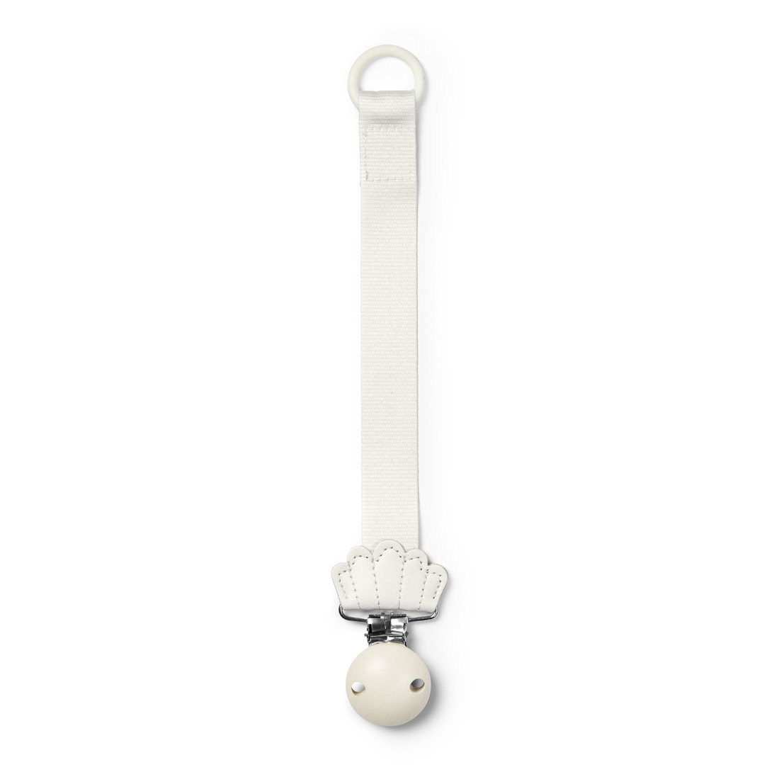 Image of Pacifier Clip Wood - Vanilla White