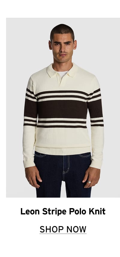 Off White Leon Stripe Polo Knit Jumper