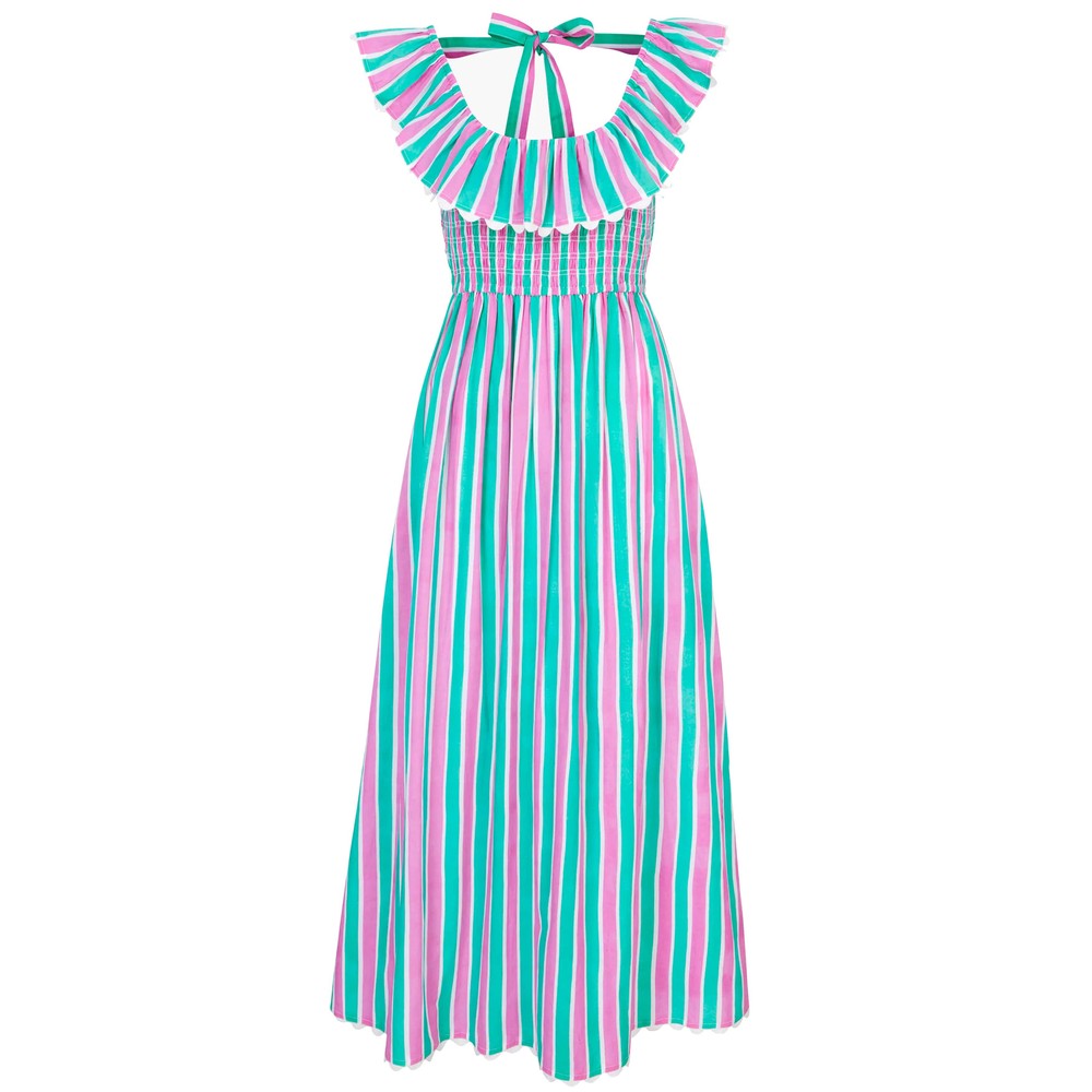 Image of Susie Organic Cotton Dress - Mint Stripe