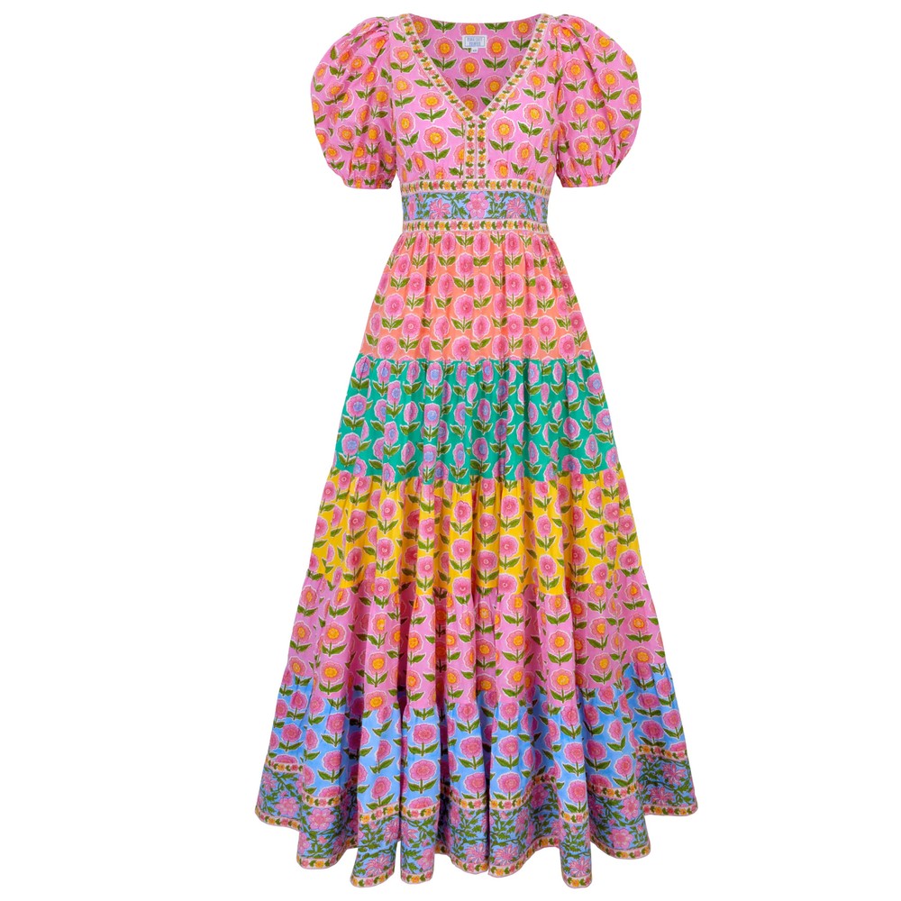 Image of Zizi Organic Cotton Maxi Dress - Rainbow