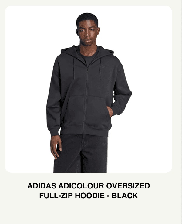 adidas Adicolour Oversized Full-Zip Hoodie - Black