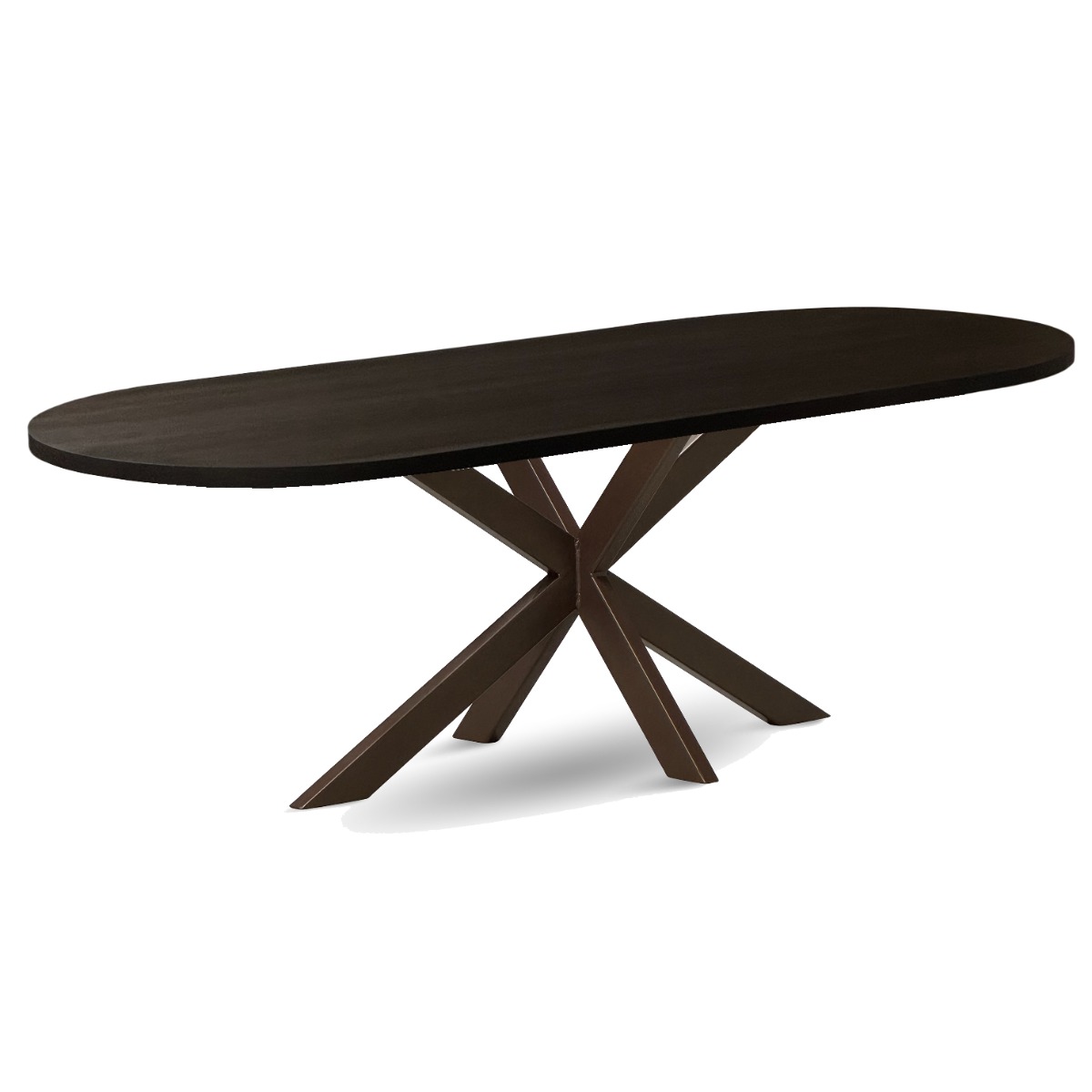 Image of Eettafel Paperclip 220cm New Brown Met Spinpoot