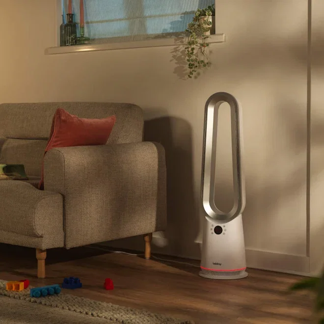 2-in-1 Bladeless Fan blowing warm air