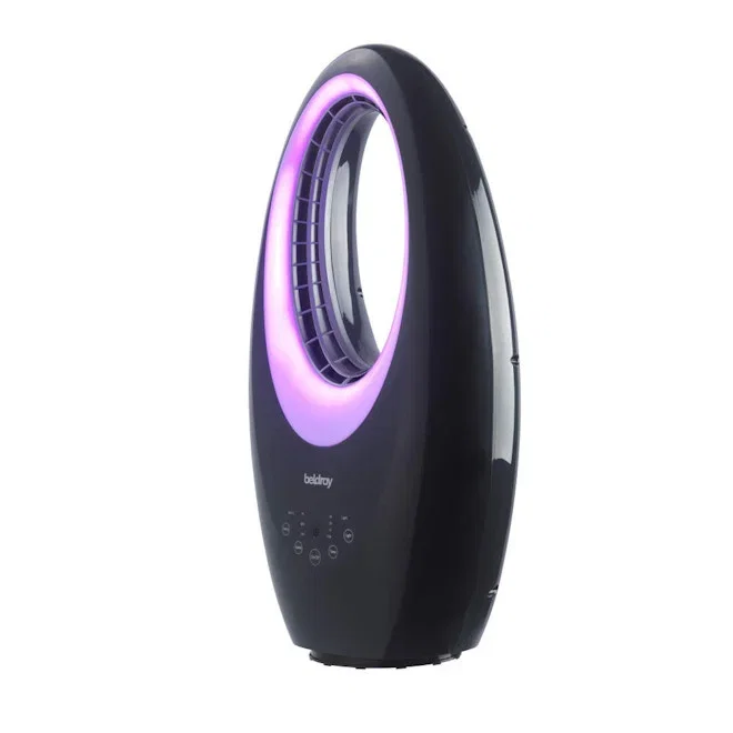 Compact bladess fan in grey