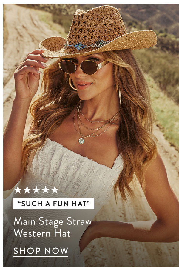 Main Stage Straw Western Hat