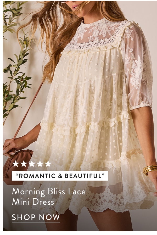 Morning Bliss Lace Mini Dress