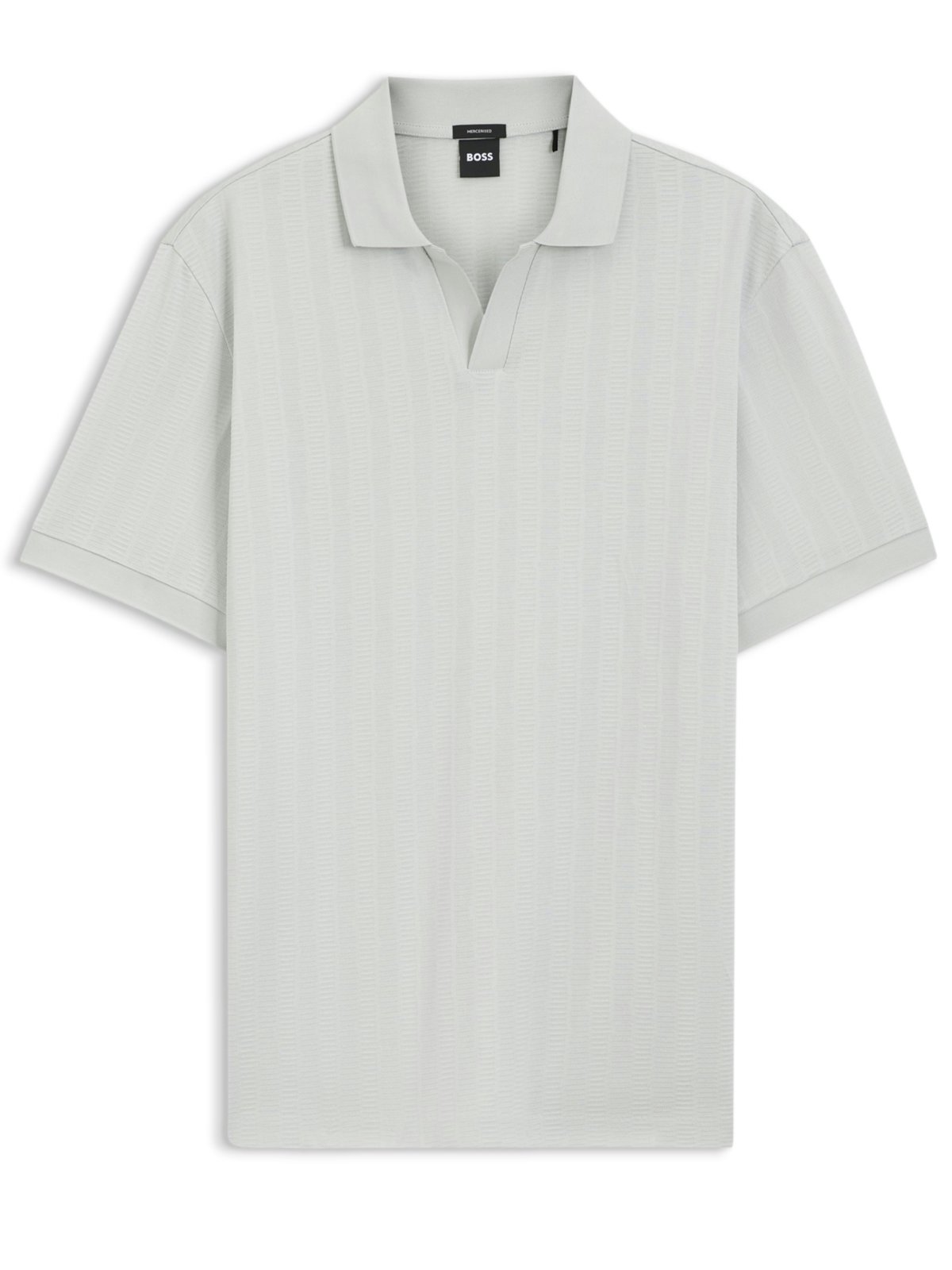 Knitted polo shirt in mercerized cotton with variocollar