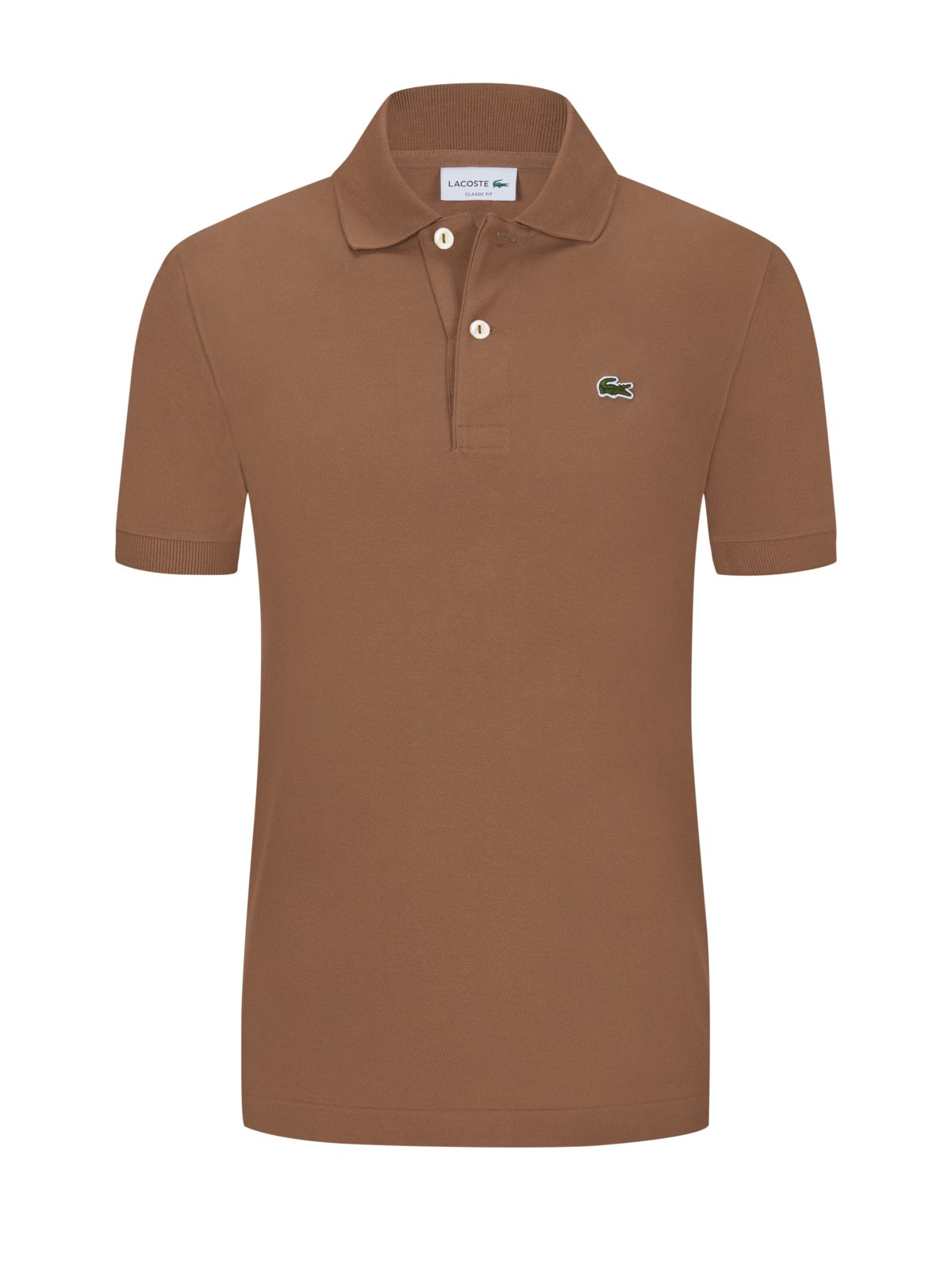 Cotton Piqué Polo Shirt with Crocodile Patch