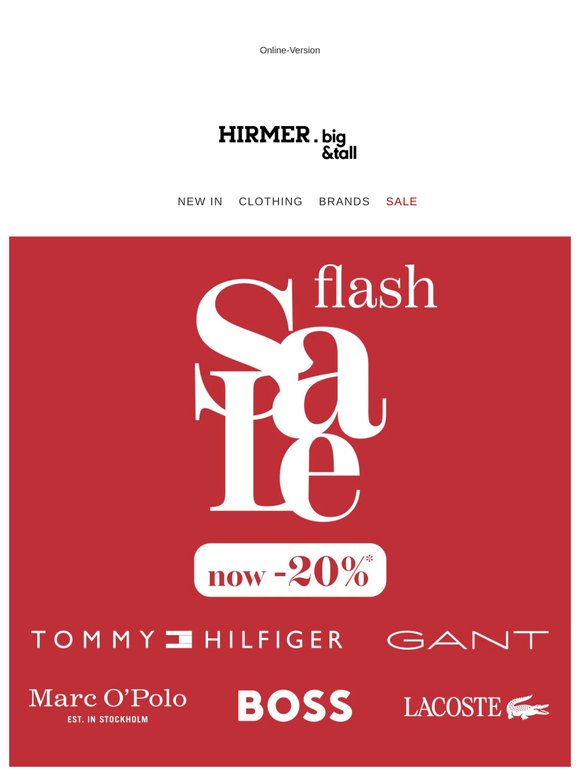 Save 20% on BOSS, Lacoste, GANT & More