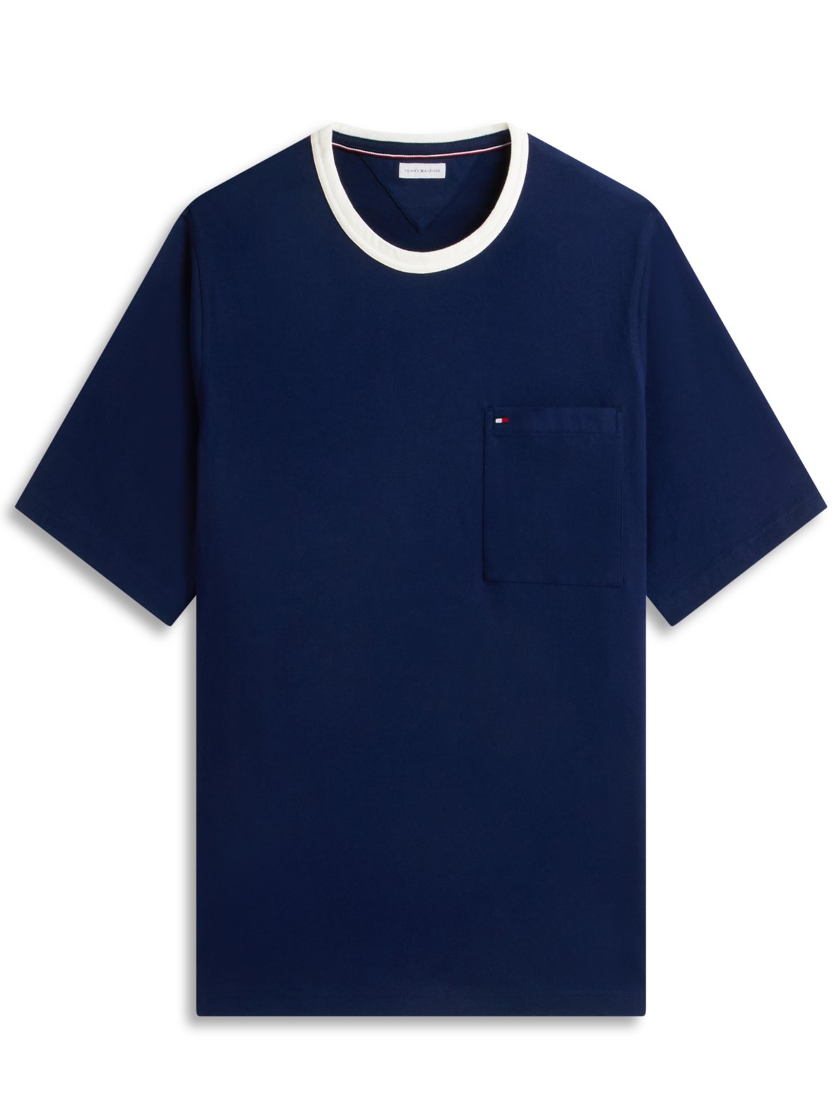 Cotton T-shirt with mesh collar, regular fit