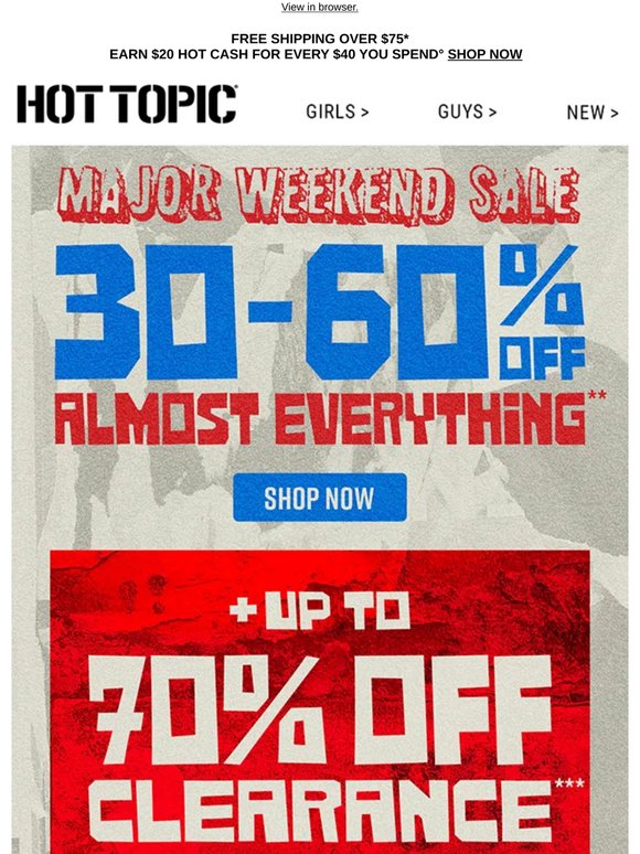 30%-60% OFF tons of styles + Up to 70% OFF Clearance styles 📈 Upgrade your day 📈