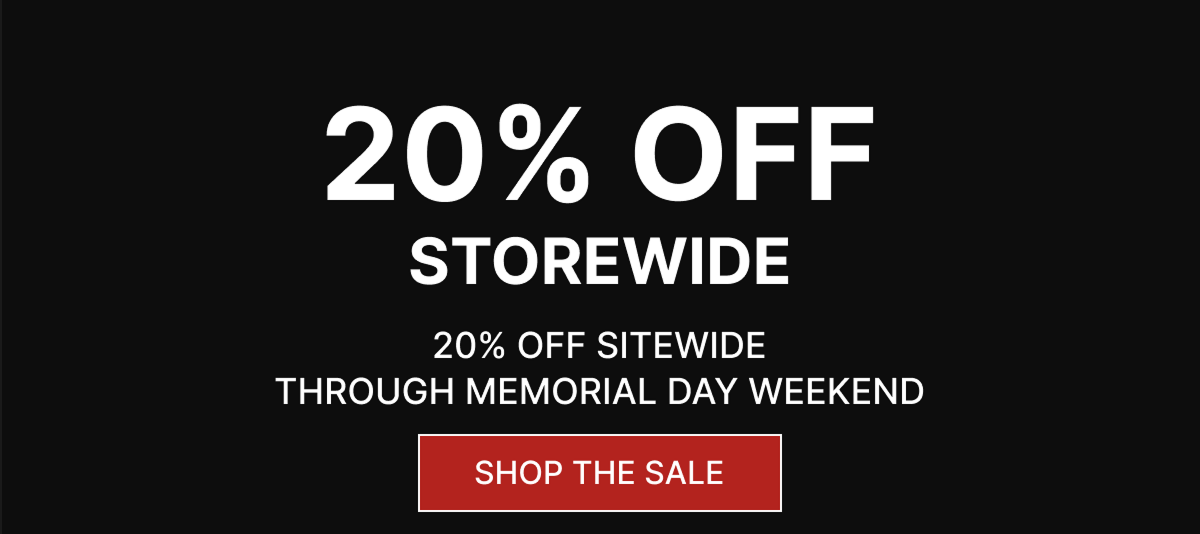 Memorial day sale - Save 20% off Sitewide 