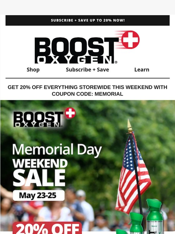 🇺🇸 Your Memorial Day 20% OFF Starts NOW! 🇺🇸 Stock Up And SAVE!
