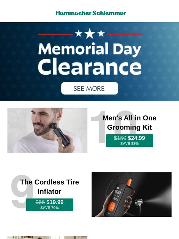 Top 10 Memorial Day Clearance